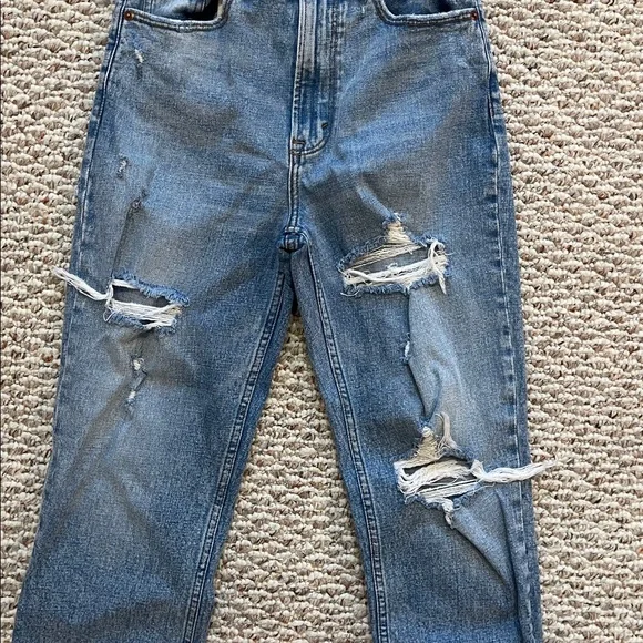 Abercrombie and Fitch The Ankle Straight Ultra High Rise Curve Love Size 27 / 4R - Picture 2 of 6